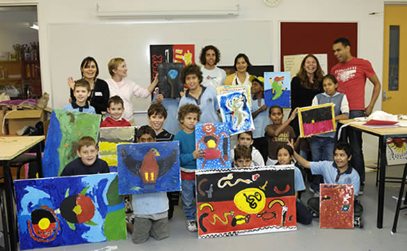 Students at West End State School enjoy workshops at GoMA