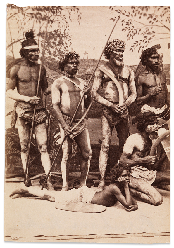 Studio portraits of Indigenous groups c.1865