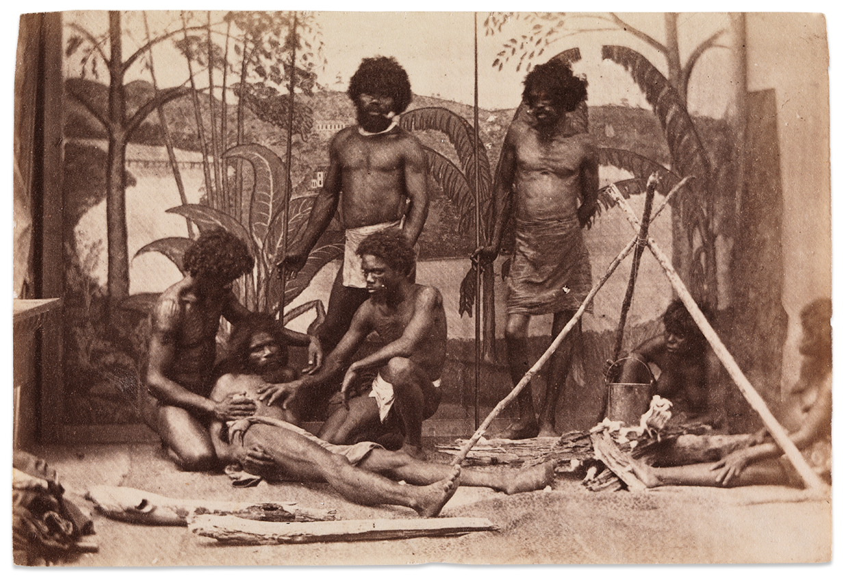 Studio portraits of Indigenous groups c.1865