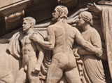 Daphne Mayo / Pioneer colonists in the Brisbane City Hall tympanum 1927-30 / Photograph: Richard Stringer, 2011