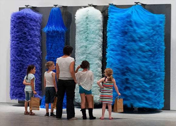 Visitors with Lara Favaretto's Gummo IV 2012 / Purchased 2012 with funds from Tim Fairfax, AM, through the Queensland Art Gallery Foundation / Collection: Queensland Art Gallery