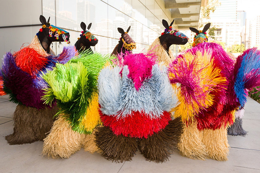 Nick Cave / HEARD (details) 2012 / Outside the Gallery of Modern Art, Brisbane / Proposed for the Queensland Art Gallery Collection with funds from the Josephine Ulrick and Win Schubert Diversity Foundation through the Queensland Art Gallery | Gallery of Modern Art Foundation / Photograph: Natasha Harth, QAGOMA